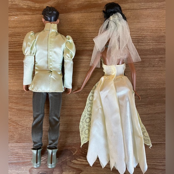 VINTAGE 2010 Disney Princess and The Frog Tiana & Prince Naveen Wedding Set - Picture 4 of 4